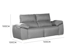Divano fisso 2 posti Dmousse, 160x100h100 cm,<Dmora Best