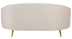 Divano fisso 2 posti Gupta, 148x84 h68 cm, Crema e Oro<Dmora Fashion