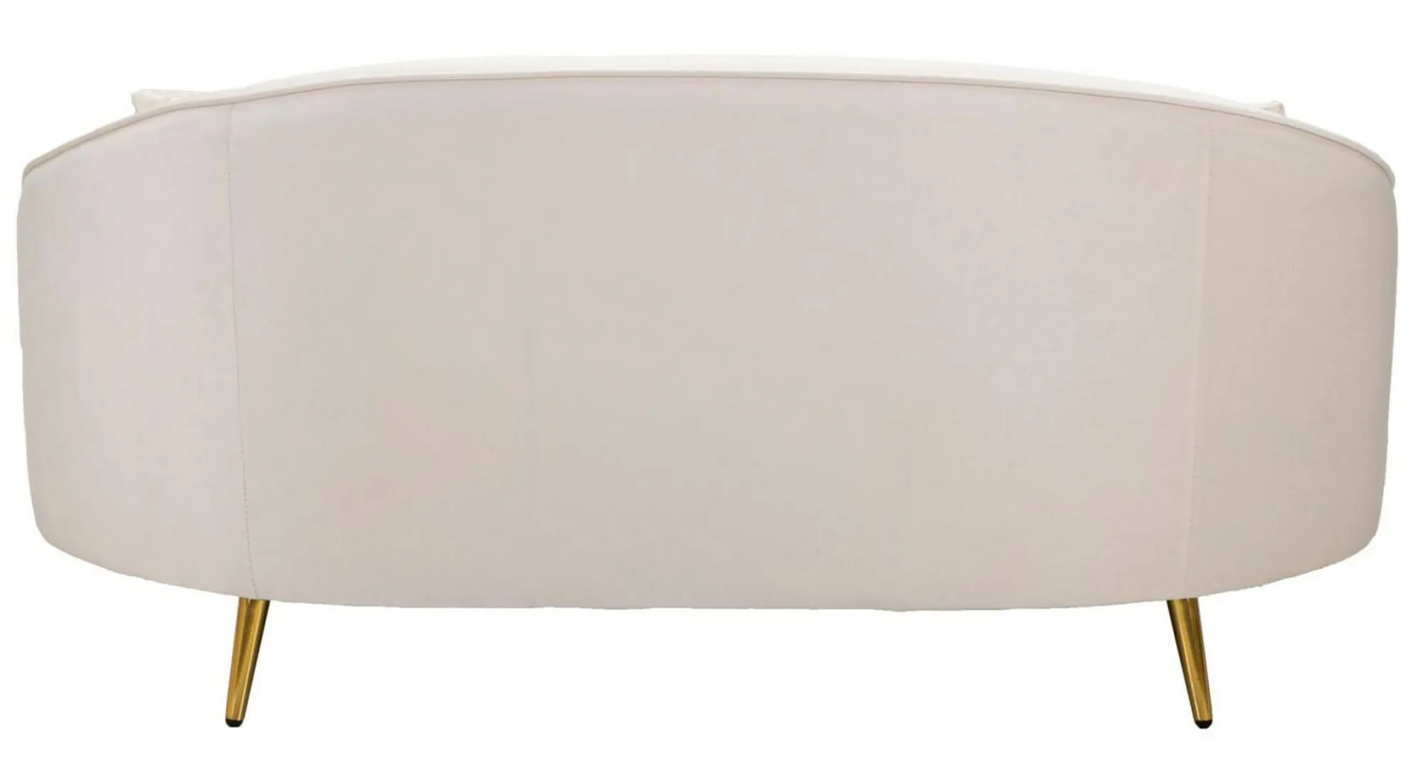 Divano fisso 2 posti Gupta, 148x84 h68 cm, Crema e Oro<Dmora Fashion