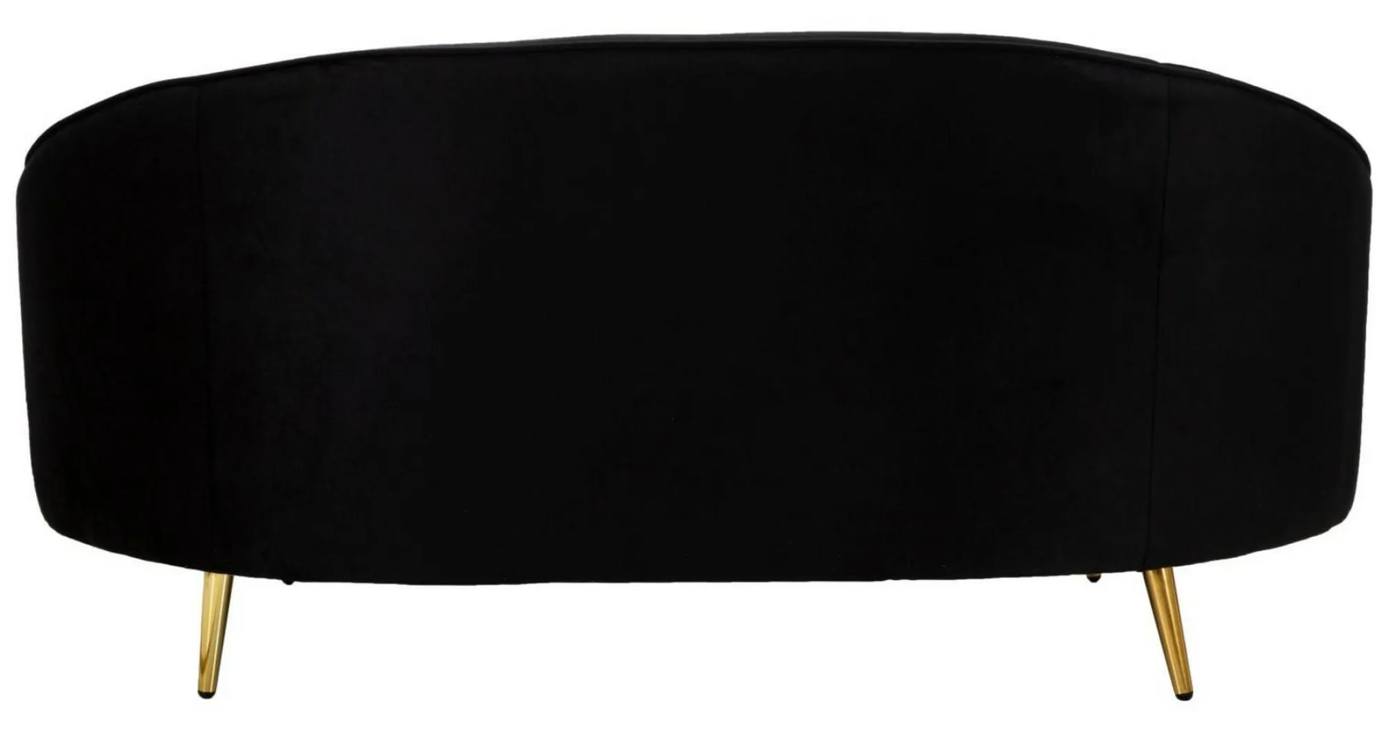 Divano fisso 2 posti Gupta, 148x84 h68 cm, Nero e Oro<Dmora Flash Sale