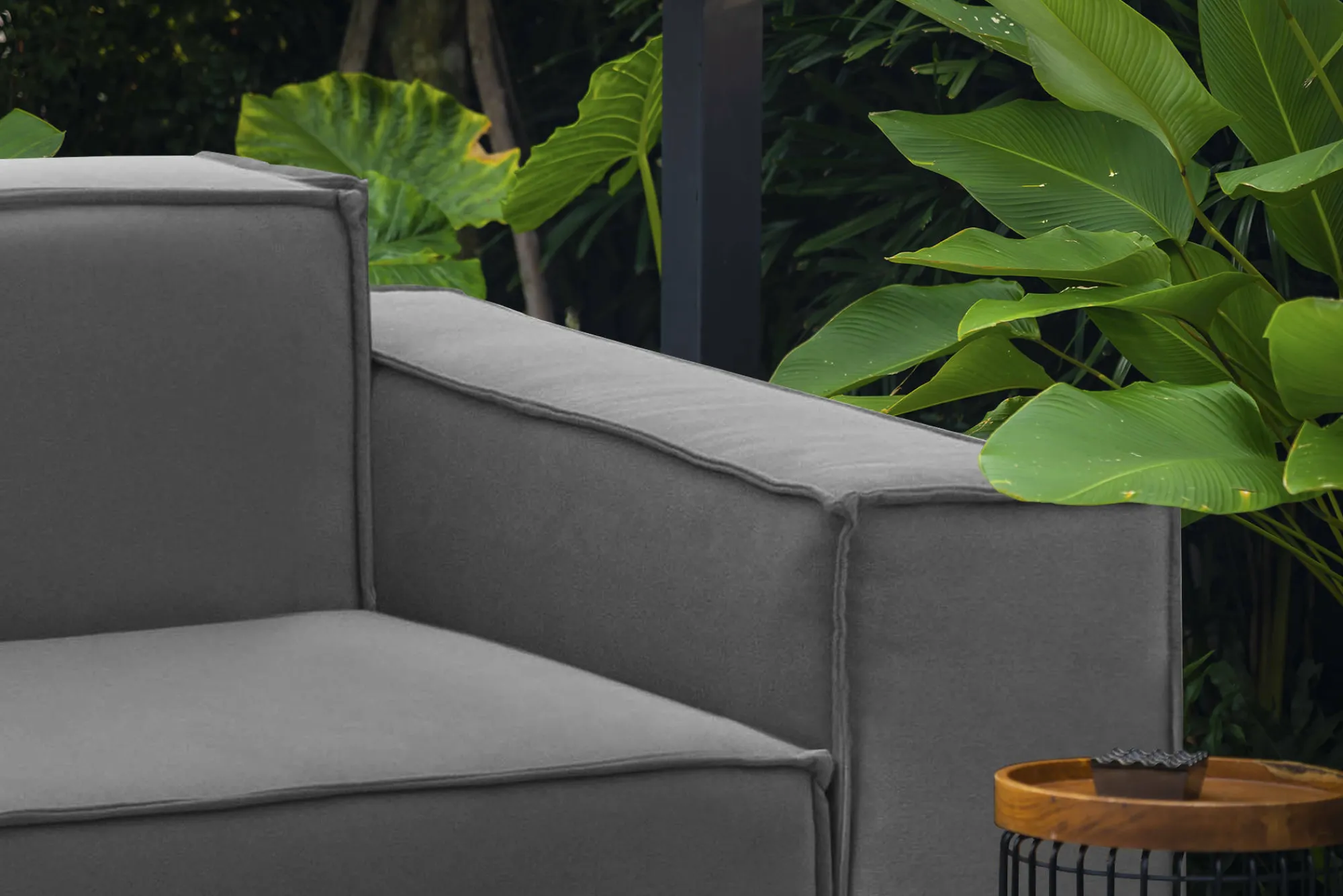 Divano fisso 2 posti Lepidolite, Cm 220x95h70,<Dmora Flash Sale