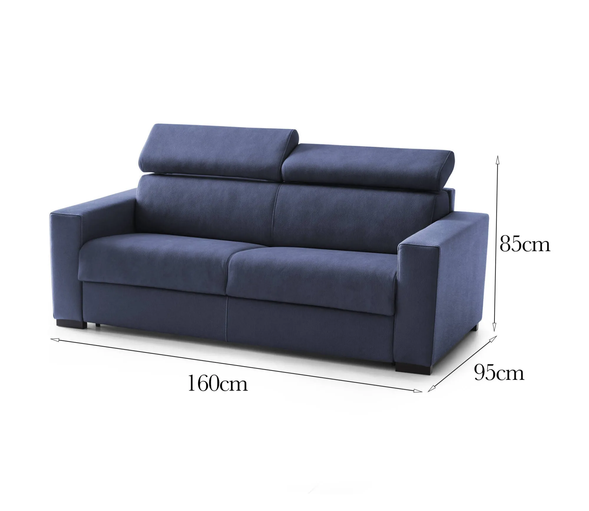 Divano fisso 2 posti Nukualofa, Cm 160x95h85,<Dmora Flash Sale