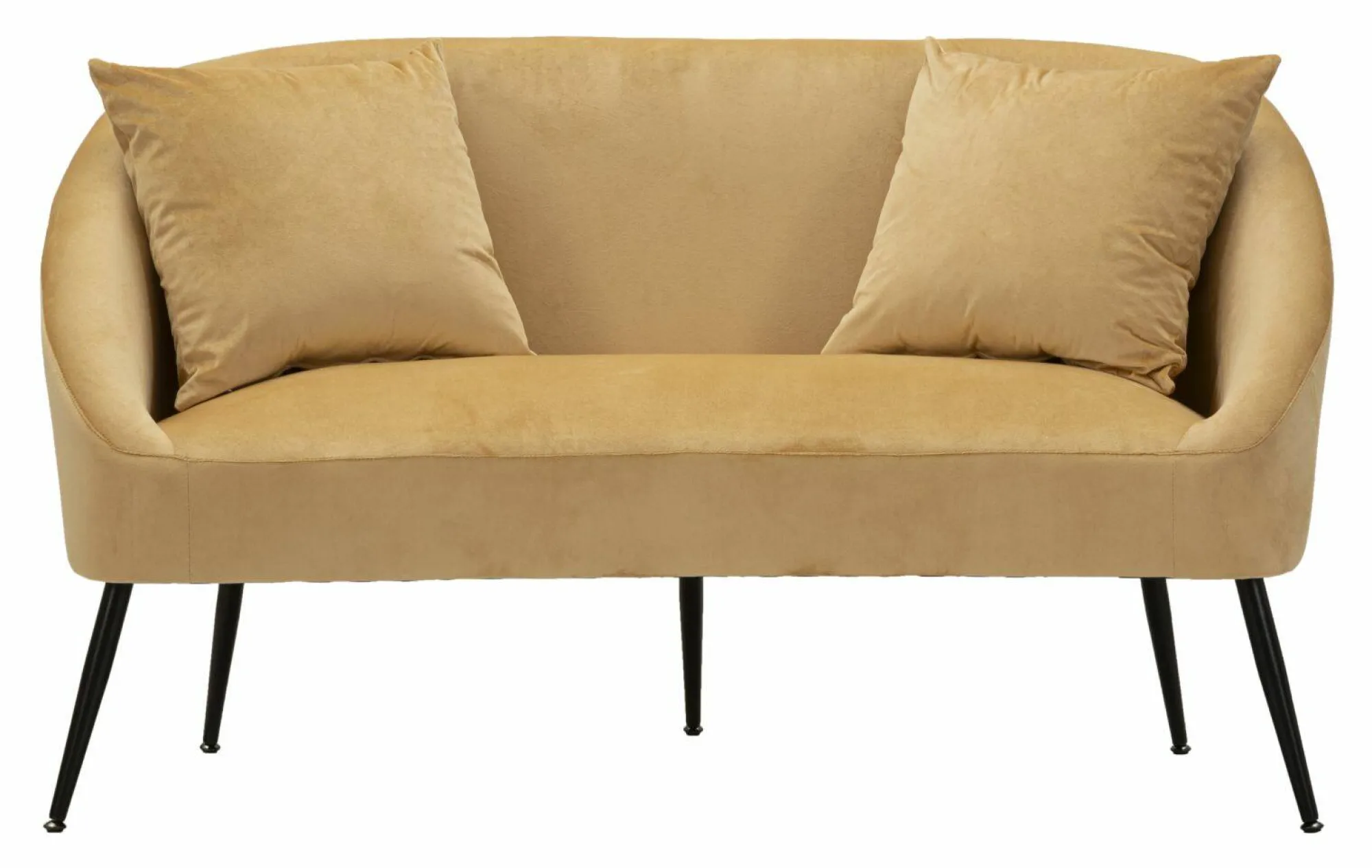 Divano fisso 2 posti Pittari, 137x69 h79 cm, Marrone e Nero<Dmora Best Sale