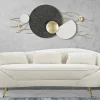 Divano fisso 3 posti Verte, 185x84 h68 cm, Crema e Oro<Dmora Cheap