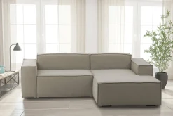 Divano fisso con penisola Ameli, Cm 240x170h70,<Dmora Sale