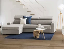 Divano fisso con penisola Aryaly, Cm 280x95h85,<Dmora New
