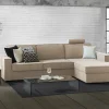 Divano fisso con penisola Assobasso, Cm 260x95h90,<Dmora Discount