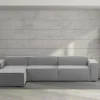 Divano fisso con penisola Atrillo, Cm 340x170h70,<Dmora Sale
