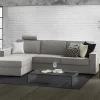 Divano fisso con penisola Anila, Cm 280x95h90,<Dmora Sale