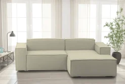 Divano fisso con penisola Dgatta, Cm 240x170h70,<Dmora Sale