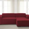 Divano fisso con penisola Ameli, Cm 240x170h70,<Dmora Outlet