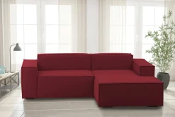 Divano fisso con penisola Ameli, Cm 240x170h70,<Dmora Outlet