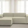 Divano fisso con penisola Alhoa, Cm 220x170h70,<Dmora Flash Sale