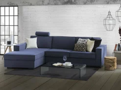 Divano fisso con penisola Sodalite, Cm 260x95h90,<Dmora Cheap