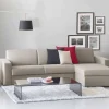 Divano fisso con penisola Atos, Cm 280x95h90,<Dmora Cheap