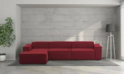 Divano fisso con penisola Atrillo, Cm 340x170h70,<Dmora Hot
