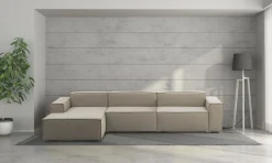 Divano fisso con penisola Atrillo, Cm 340x170h70,<Dmora Best Sale
