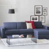 Divano fisso con penisola Azechiele, Cm 260x95h90,<Dmora Cheap