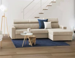 Divano fisso con penisola Angera, Cm 260x95h85,<Dmora Cheap