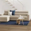Divano fisso con penisola Akela, Cm 280x95h85,<Dmora New