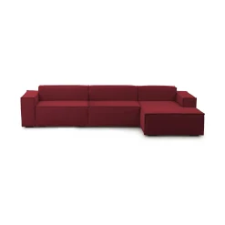 Divano fisso con penisola Asvaldo, Cm 340x170h70,<Dmora Sale