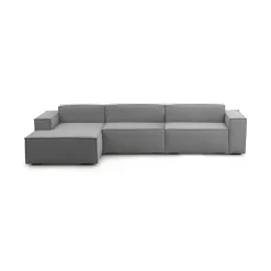 Divano fisso con penisola Atrillo, Cm 340x170h70,<Dmora Sale