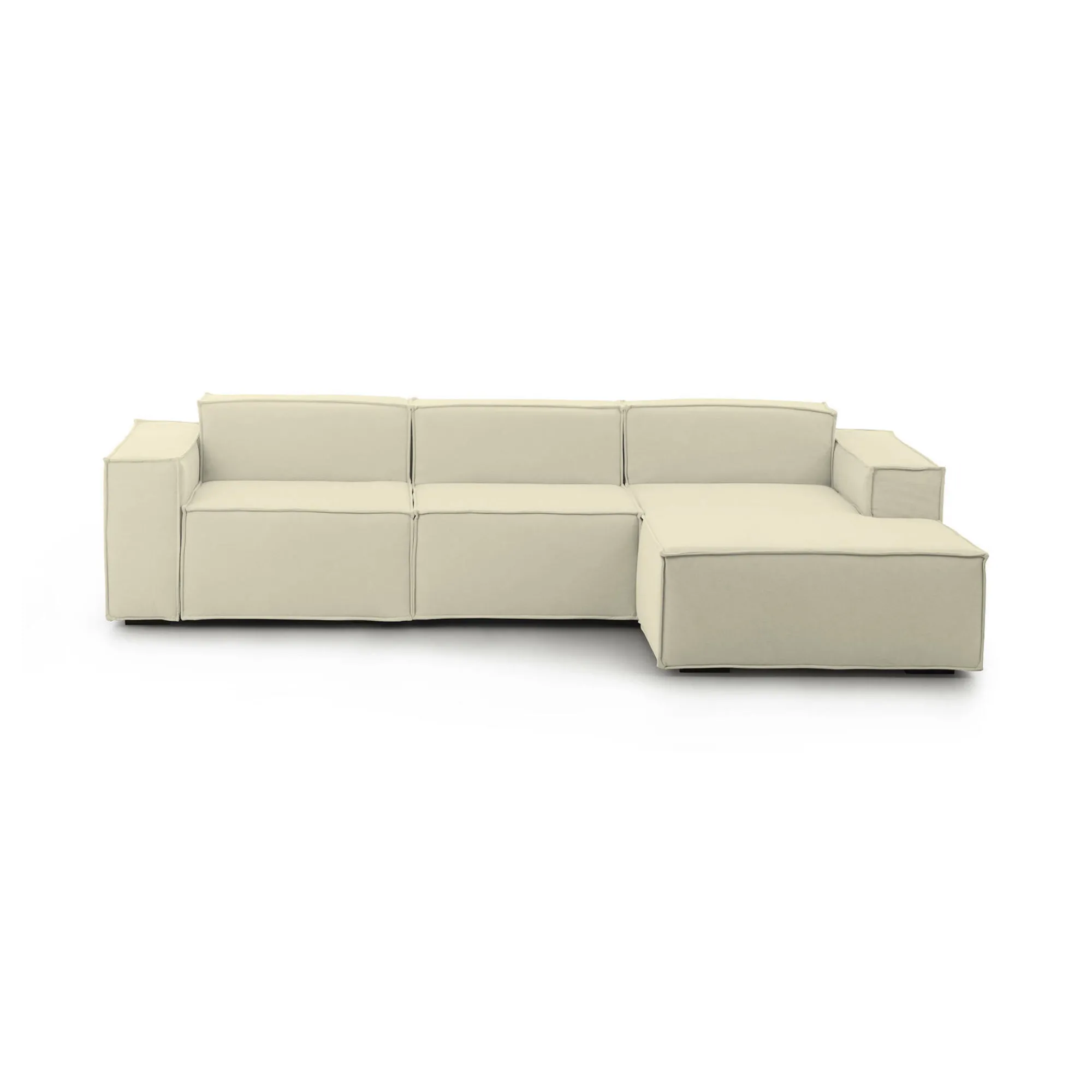 Divano fisso con penisola Ananas, Cm 300x170h70,<Dmora Discount