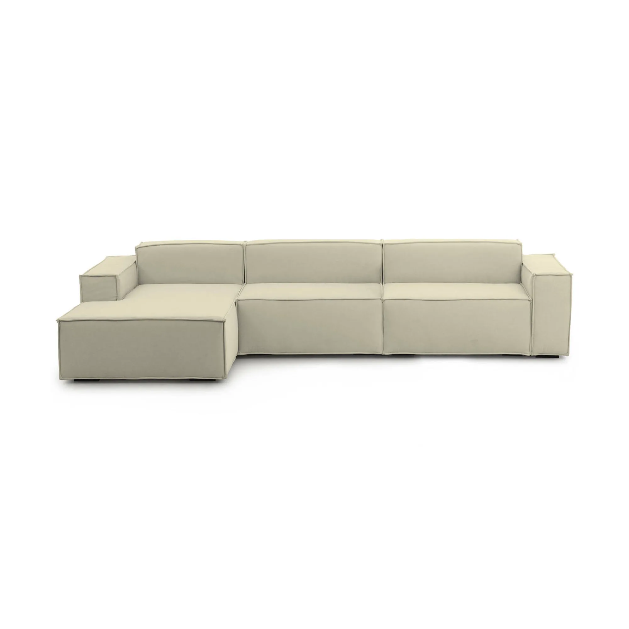 Divano fisso con penisola Atrillo, Cm 340x170h70,<Dmora Sale