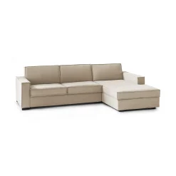 Divano fisso con penisola Ametrino, Cm 280x95h90,<Dmora Flash Sale