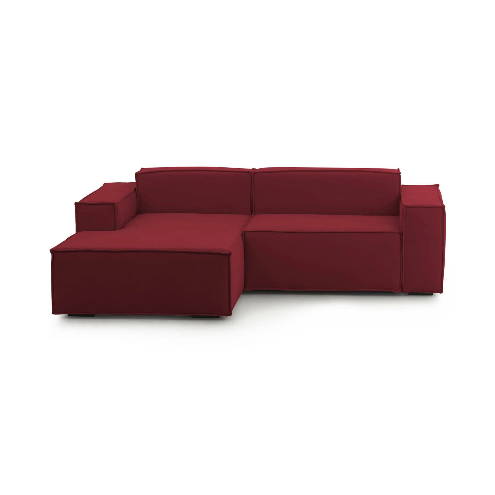 Divano fisso con penisola Alhoa, Cm 220x170h70,<Dmora Cheap