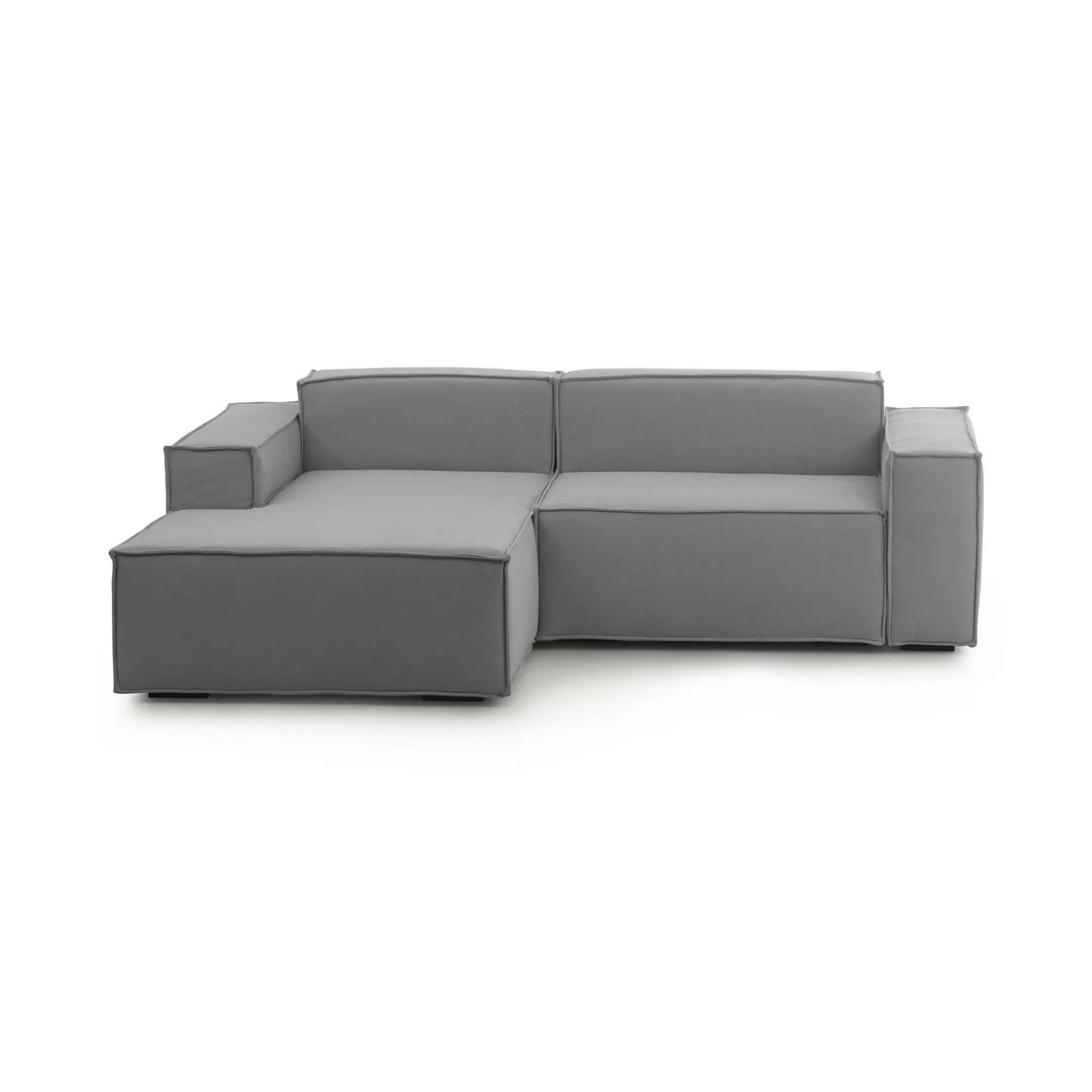 Divano fisso con penisola Alhoa, Cm 220x170h70,<Dmora Hot