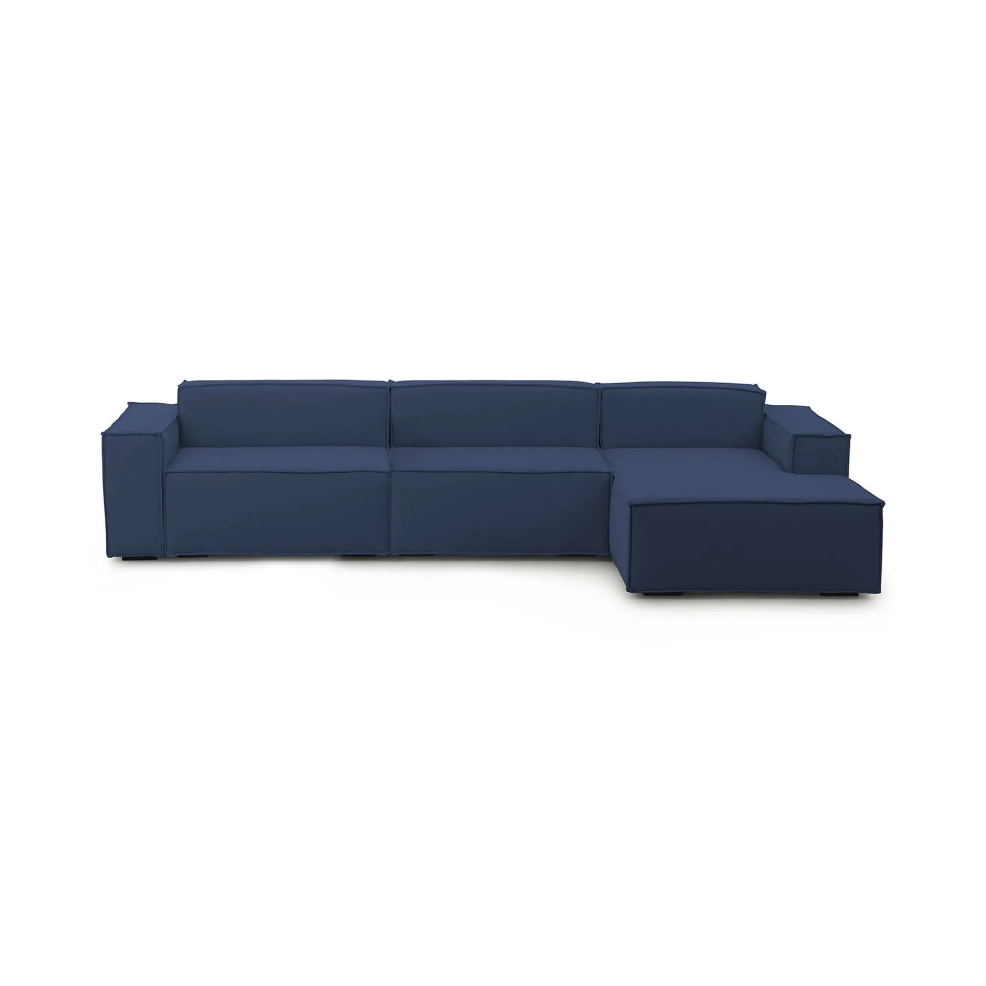 Divano fisso con penisola Asvaldo, Cm 340x170h70,<Dmora Store