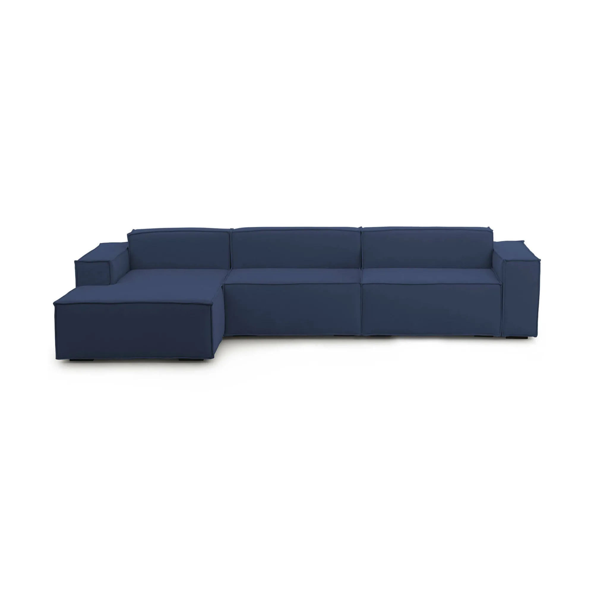Divano fisso con penisola Atrillo, Cm 340x170h70,<Dmora Fashion