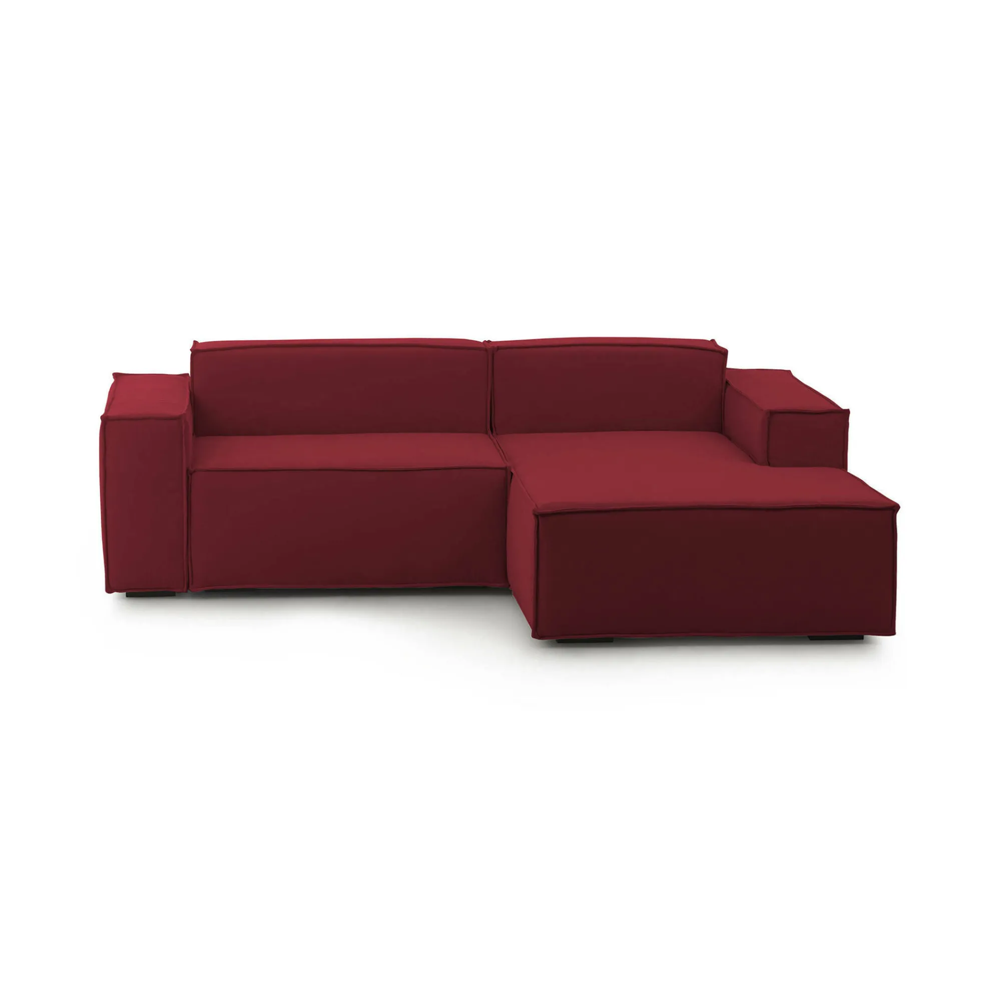 Divano fisso con penisola Amuleto, Cm 220x170h70,<Dmora Best