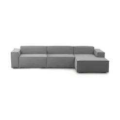 Divano fisso con penisola Asvaldo, Cm 340x170h70,<Dmora Sale