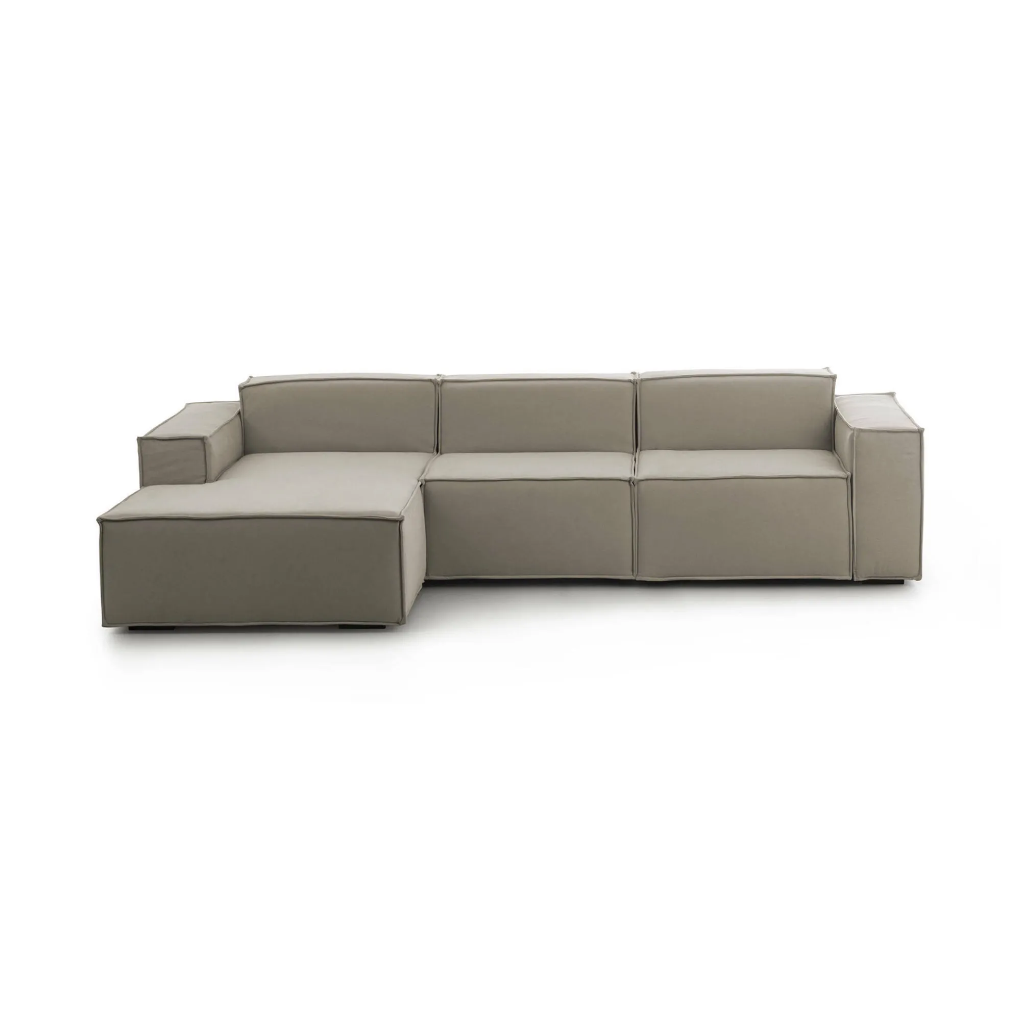 Divano fisso con penisola Alganibra, Cm 300x170h70,<Dmora Online