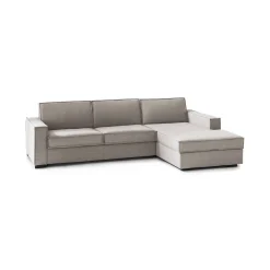 Divano fisso con penisola Assobasso, Cm 260x95h90,<Dmora Store