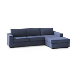Divano fisso con penisola Assobasso, Cm 260x95h90,<Dmora Shop