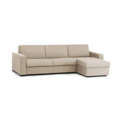 Divano fisso con penisola Atos, Cm 280x95h90,<Dmora Discount