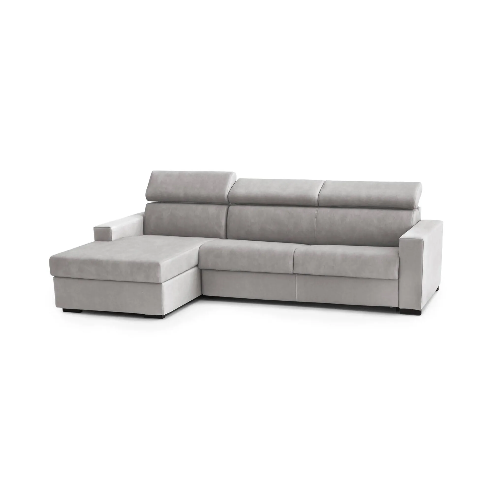 Divano fisso con penisola Akela, Cm 280x95h85,<Dmora Clearance