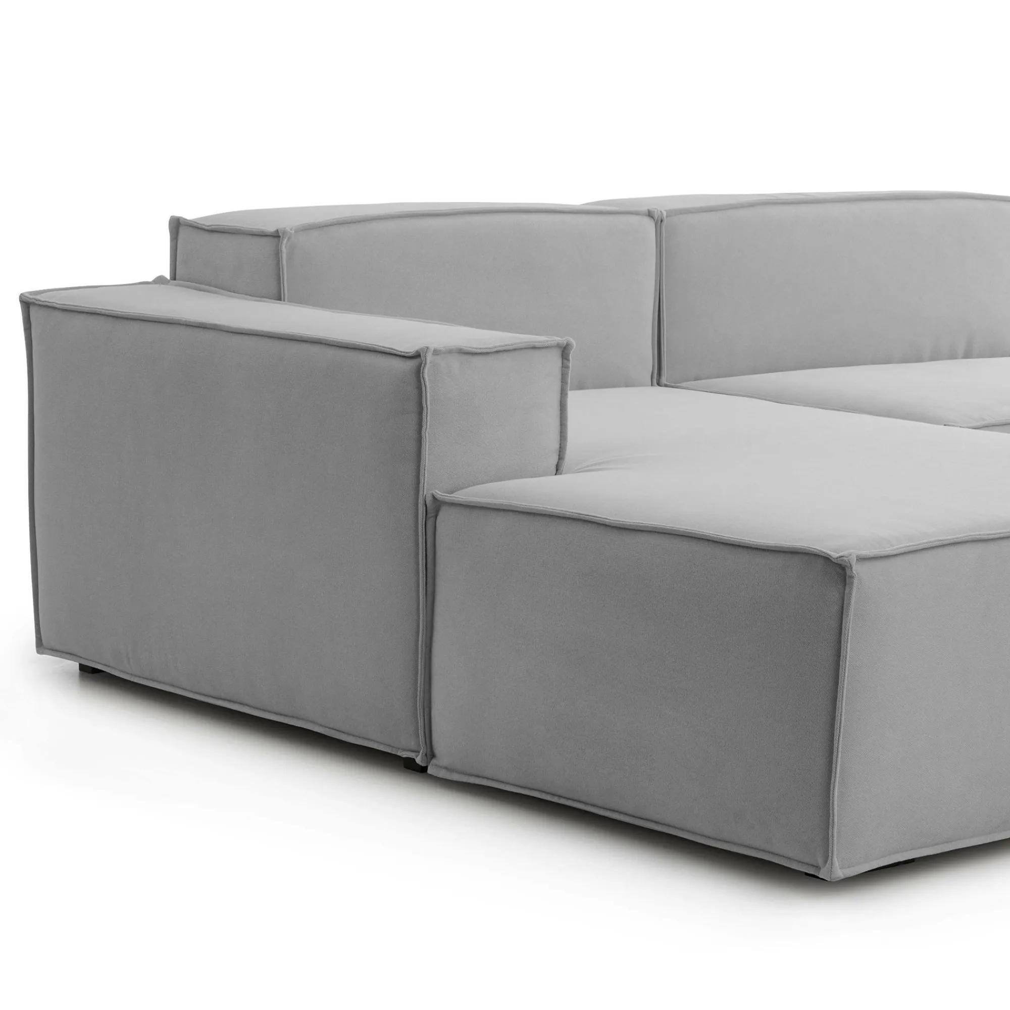 Divano fisso con penisola Atrillo, Cm 340x170h70,<Dmora Sale