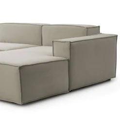 Divano fisso con penisola Amuleto, Cm 220x170h70,<Dmora Store