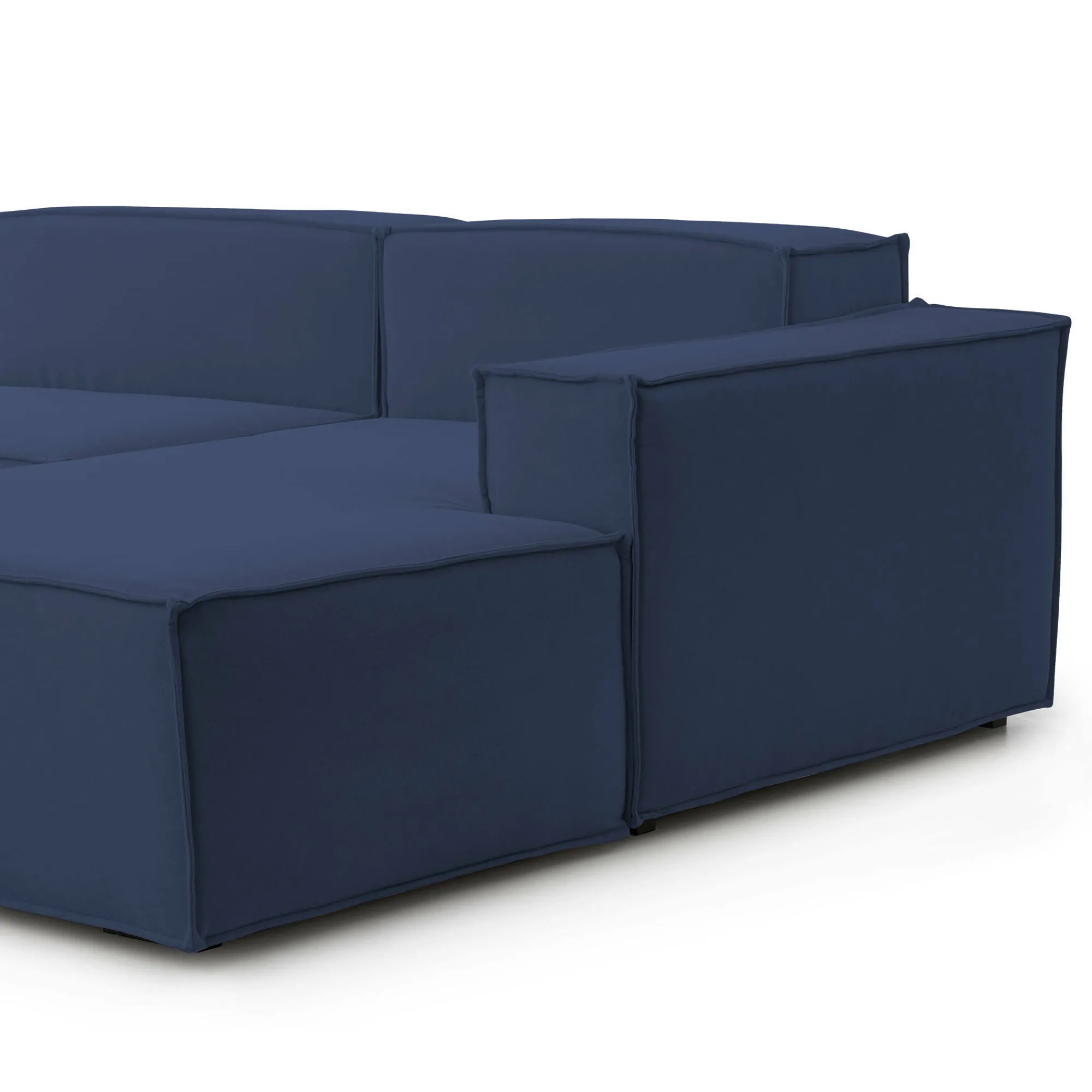 Divano fisso con penisola Amuleto, Cm 220x170h70,<Dmora Best Sale