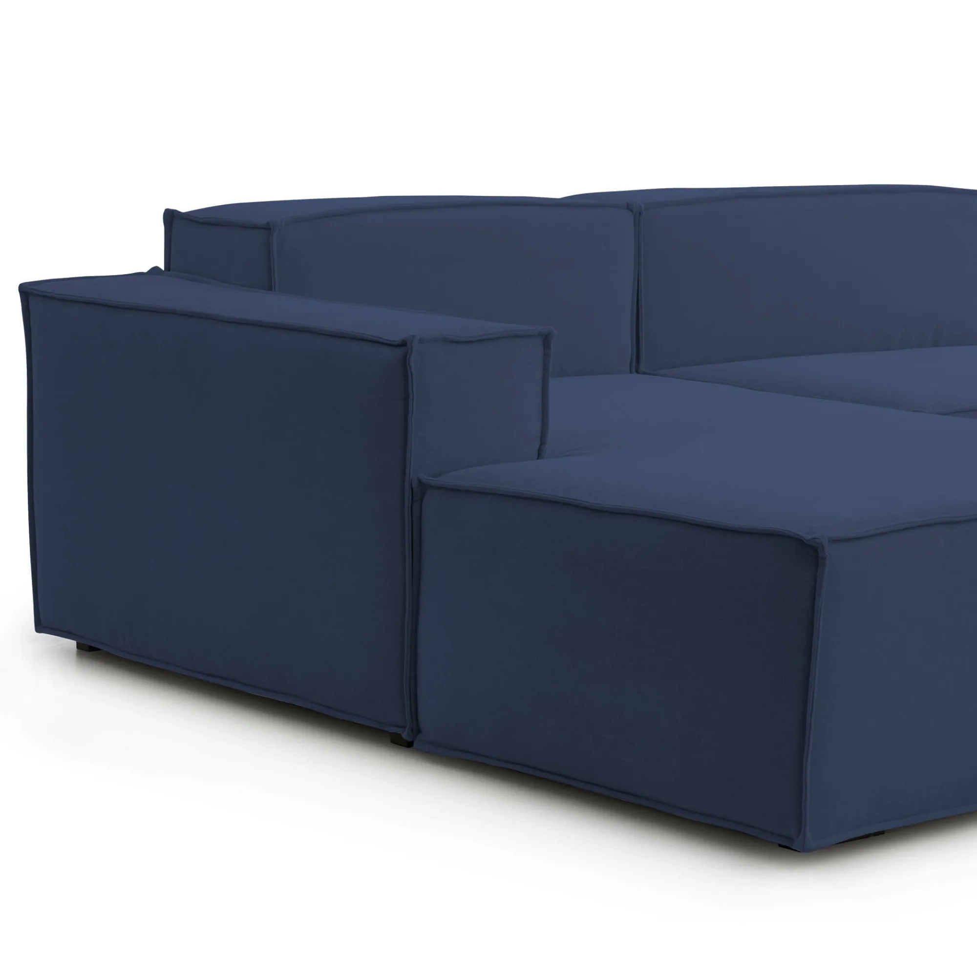 Divano fisso con penisola Atrillo, Cm 340x170h70,<Dmora Fashion