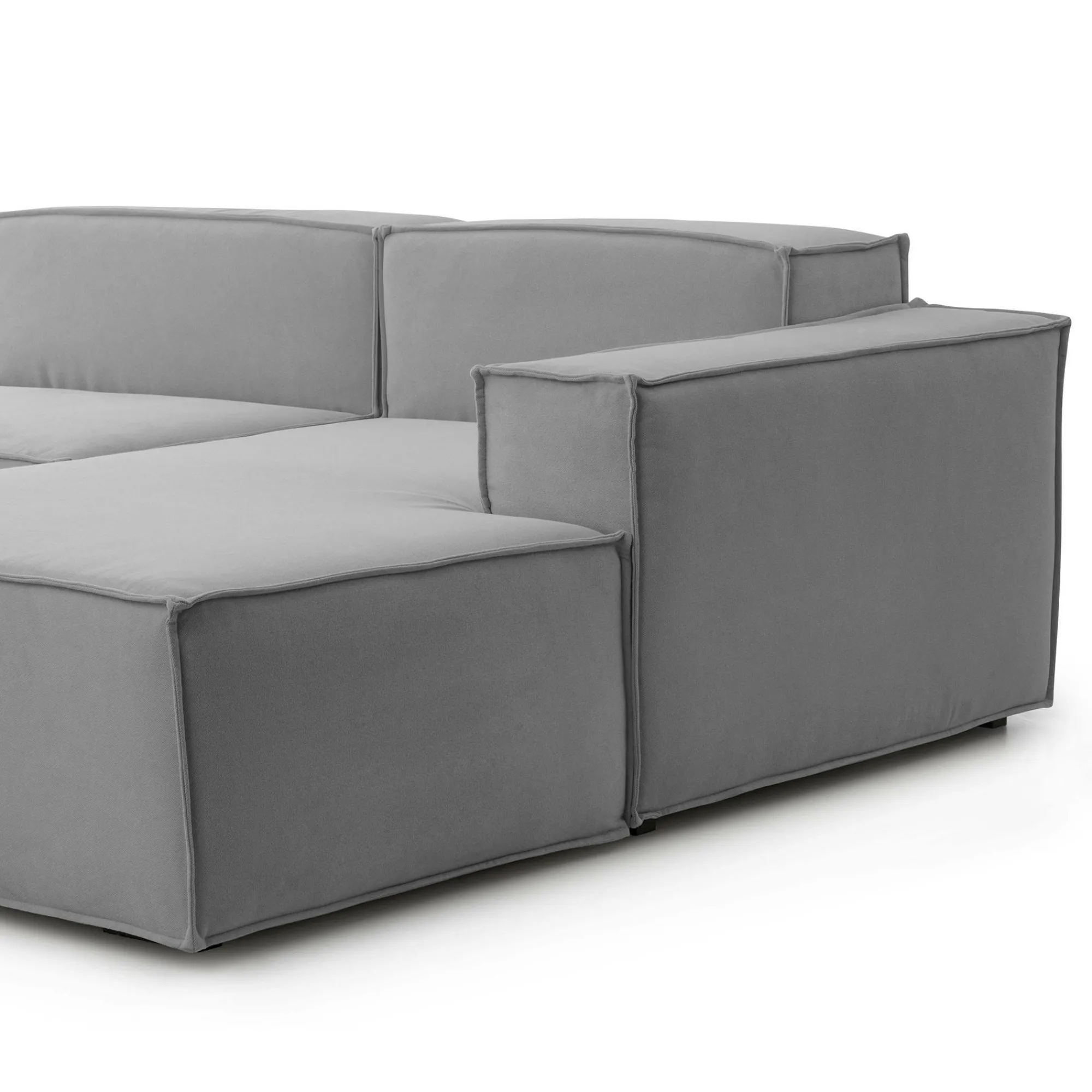 Divano fisso con penisola Ameli, Cm 240x170h70,<Dmora Hot
