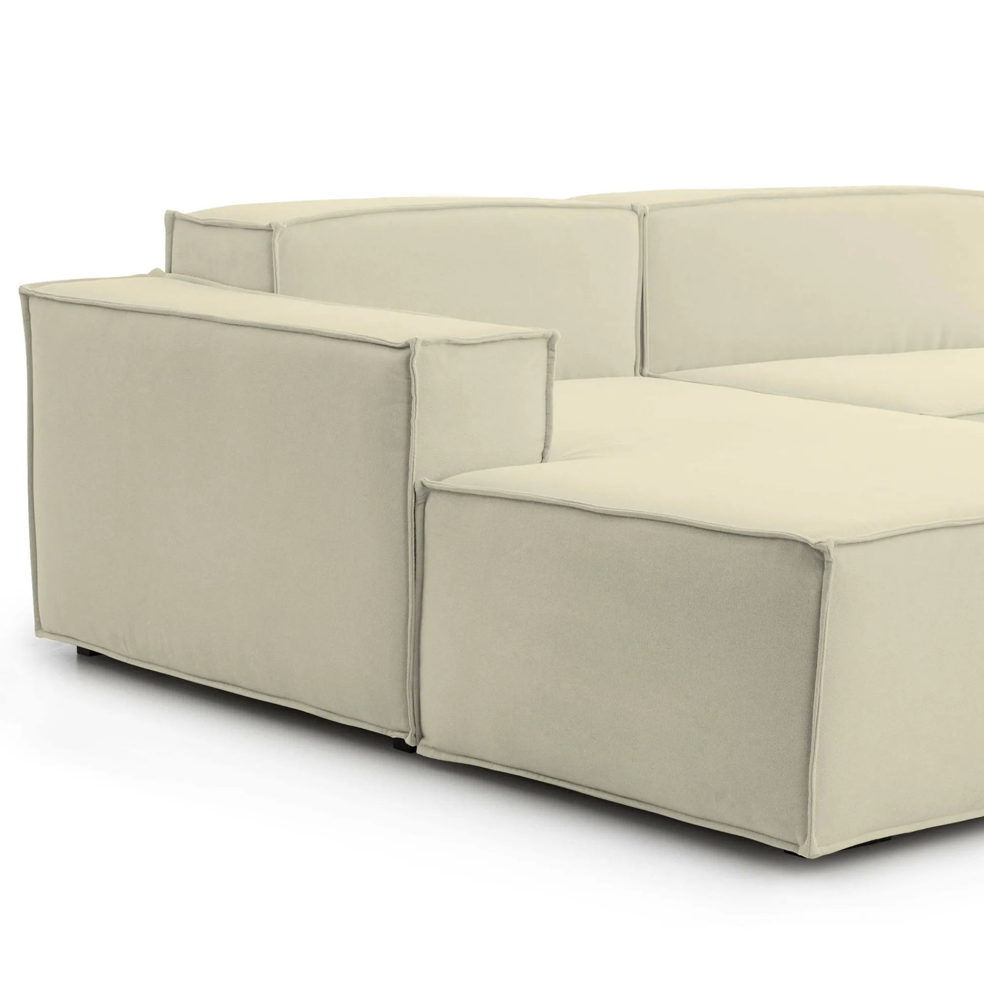 Divano fisso con penisola Alganibra, Cm 300x170h70,<Dmora Clearance