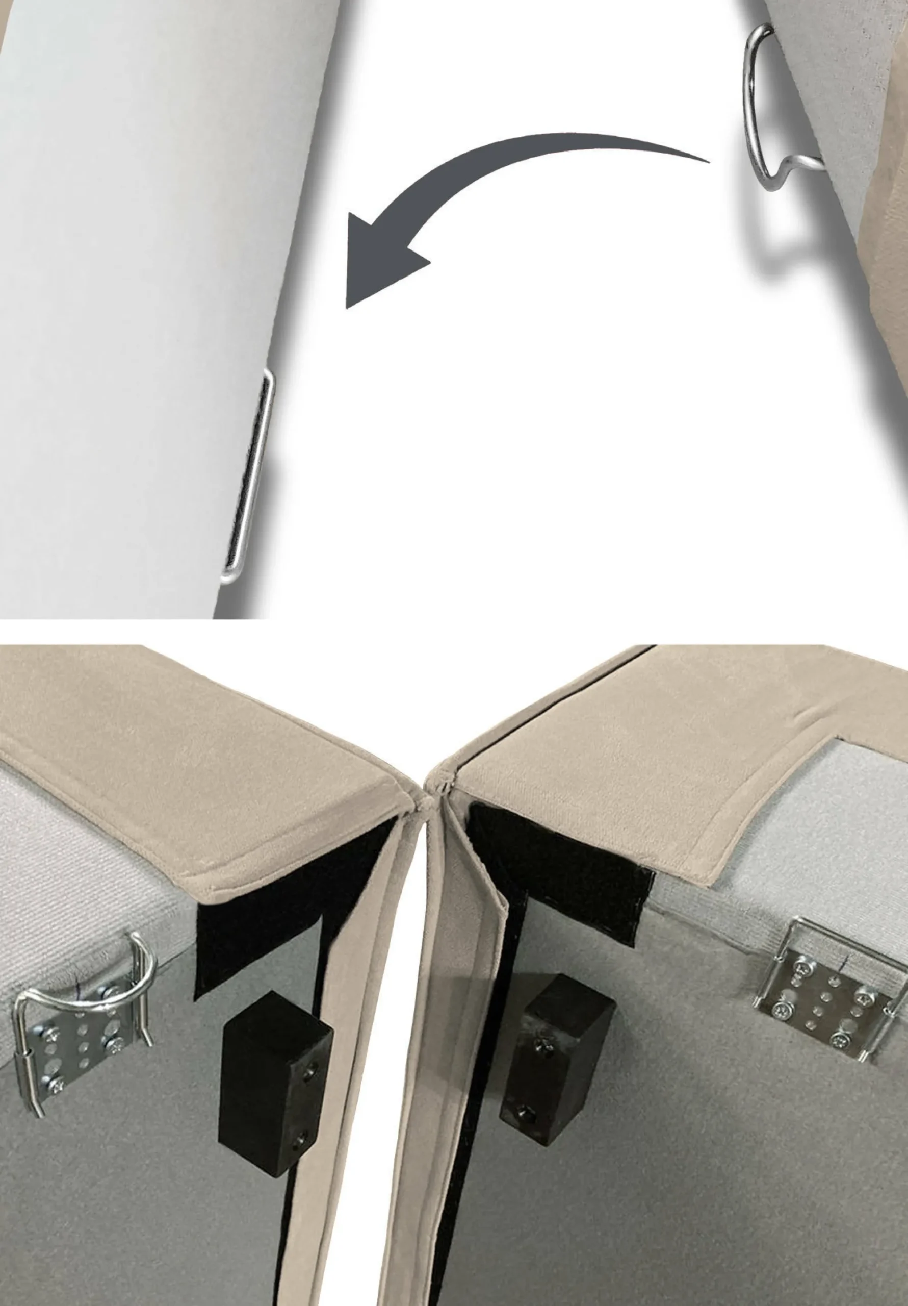 Divano fisso con penisola Amuleto, Cm 220x170h70,<Dmora Store