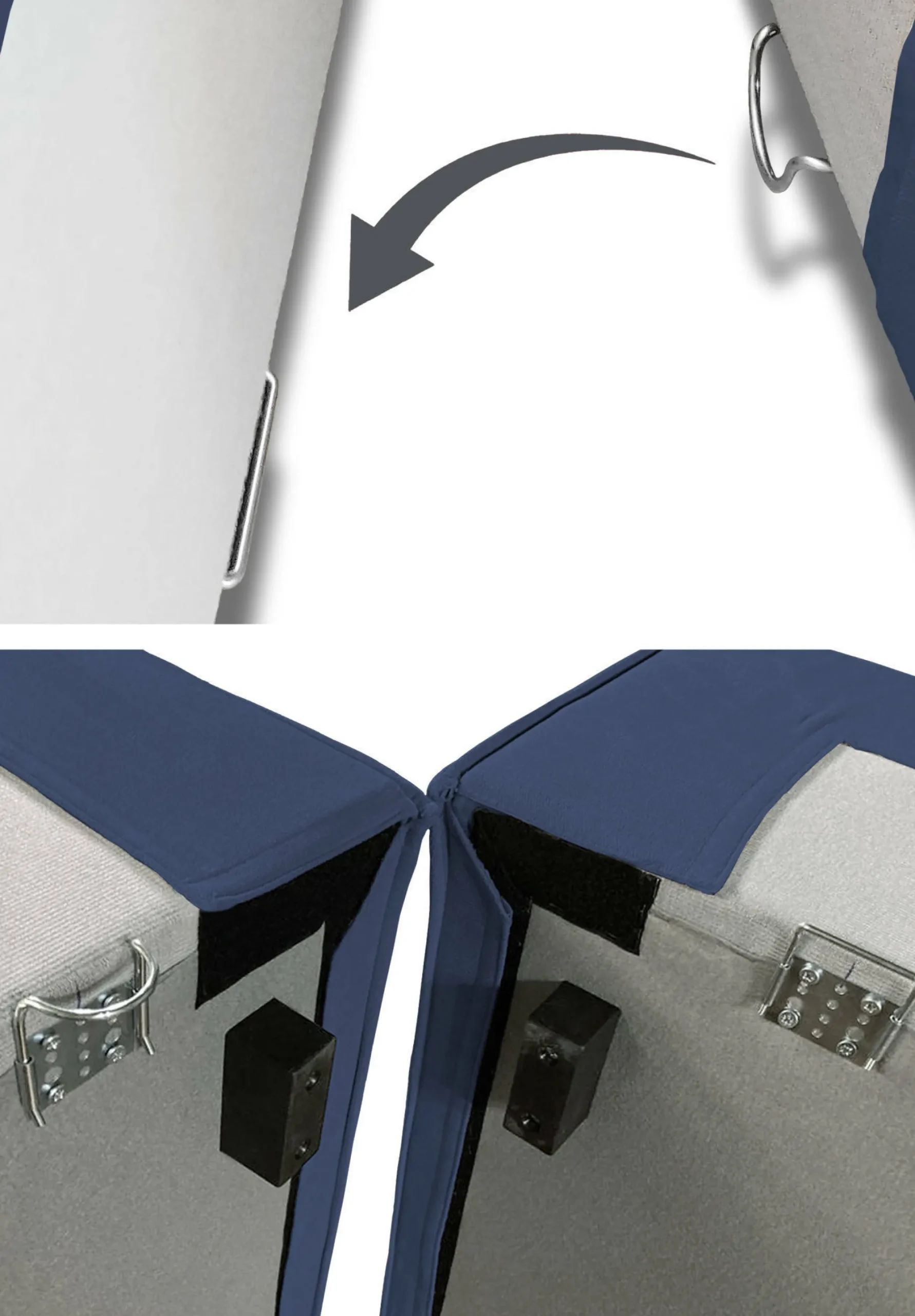Divano fisso con penisola Atrillo, Cm 340x170h70,<Dmora Fashion