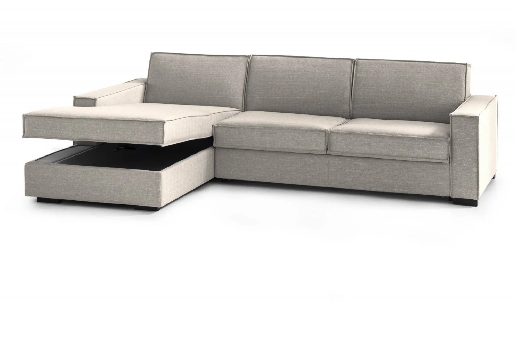 Divano fisso con penisola Sodalite, Cm 260x95h90,<Dmora Online