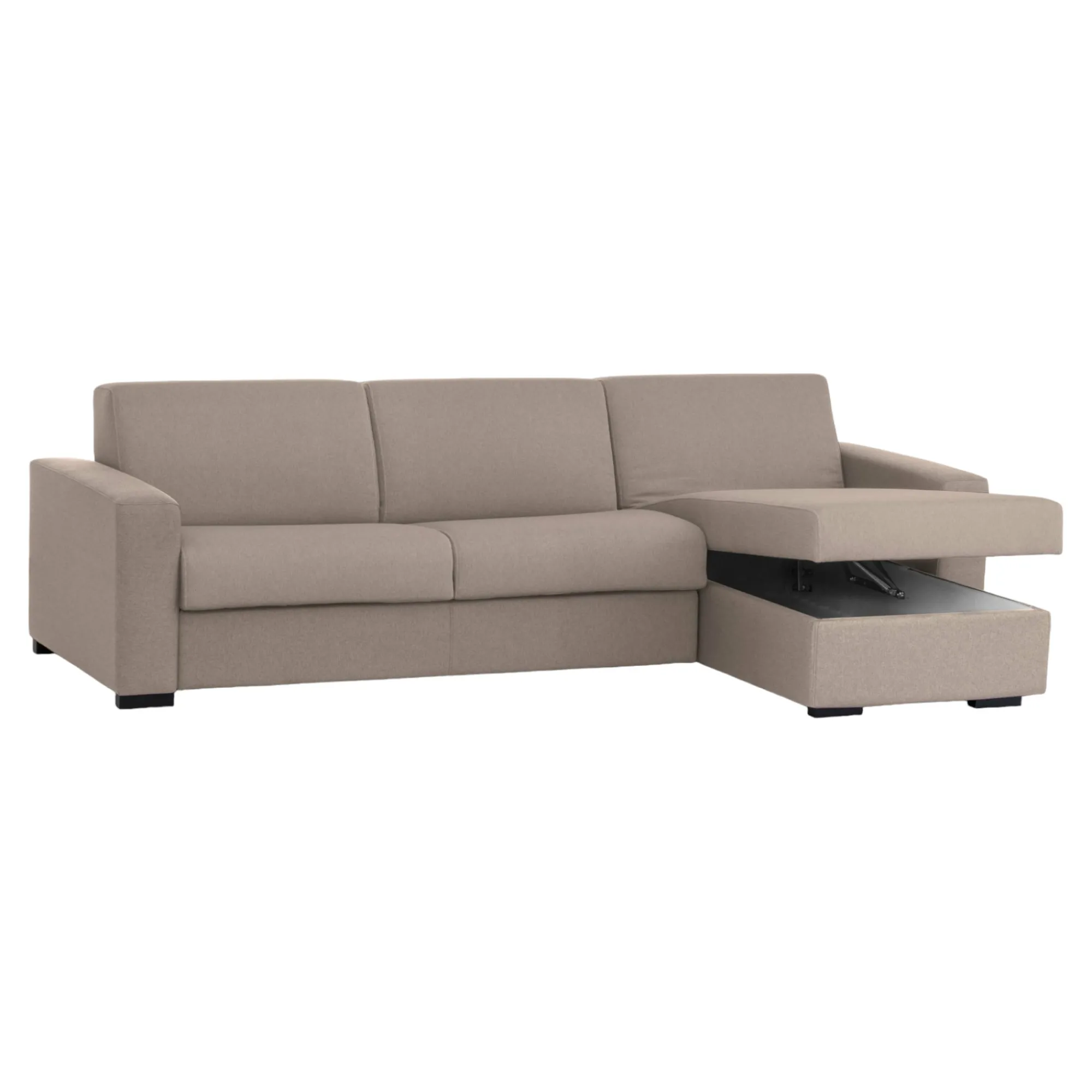 Divano fisso con penisola Atos, Cm 280x95h90,<Dmora Cheap